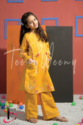 TWO PC EMBROIDERED SUIT - TEENY WEENY KIDS STITCHED EASTERN WEAR