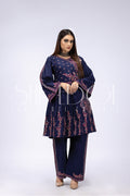 Embroidered Kurti Trouser Girls Casual Wear Pre Summers Collection 2022