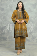 2pc Embroidered Khaddar Suit -  Winters 2022