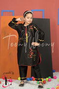 TWO PC EMBROIDERED SUIT - TEENY WEENY KIDS STITCHED EASTERN WEAR