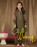 TWO PC EMBROIDERED SUIT - TEENY WEENY KIDS STITCHED EASTERN WEAR