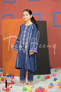 TWO PC EMBROIDERED SUIT - TEENY WEENY KIDS STITCHED EASTERN WEAR