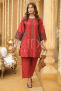 Two Piece Embroidered Lawn Suit - Summers 2023